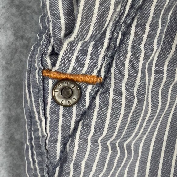 Tommy Bahama Jean Shorts Mens 38 Blue Striped Relaxed Stretch Beach Outdoor 9" - Picture 12 of 14